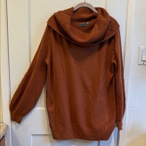 Anthropologie Terracotta Cowl Neck Sweater NWOT